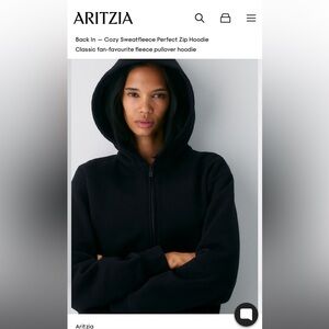Aritzia Cozy Sweatfleece Perfect Zip Hoodie